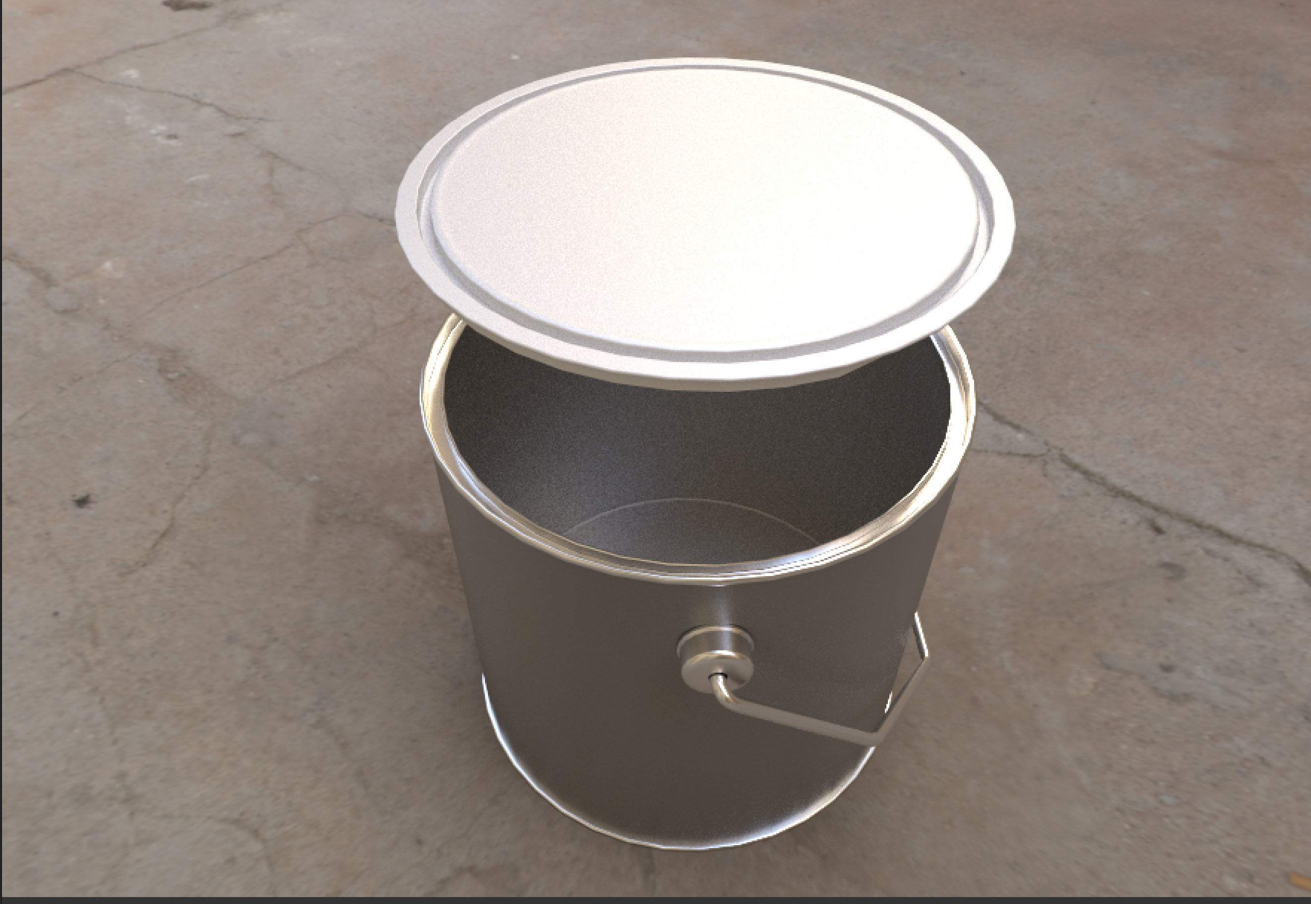 Metal Paint Can 3D model_8