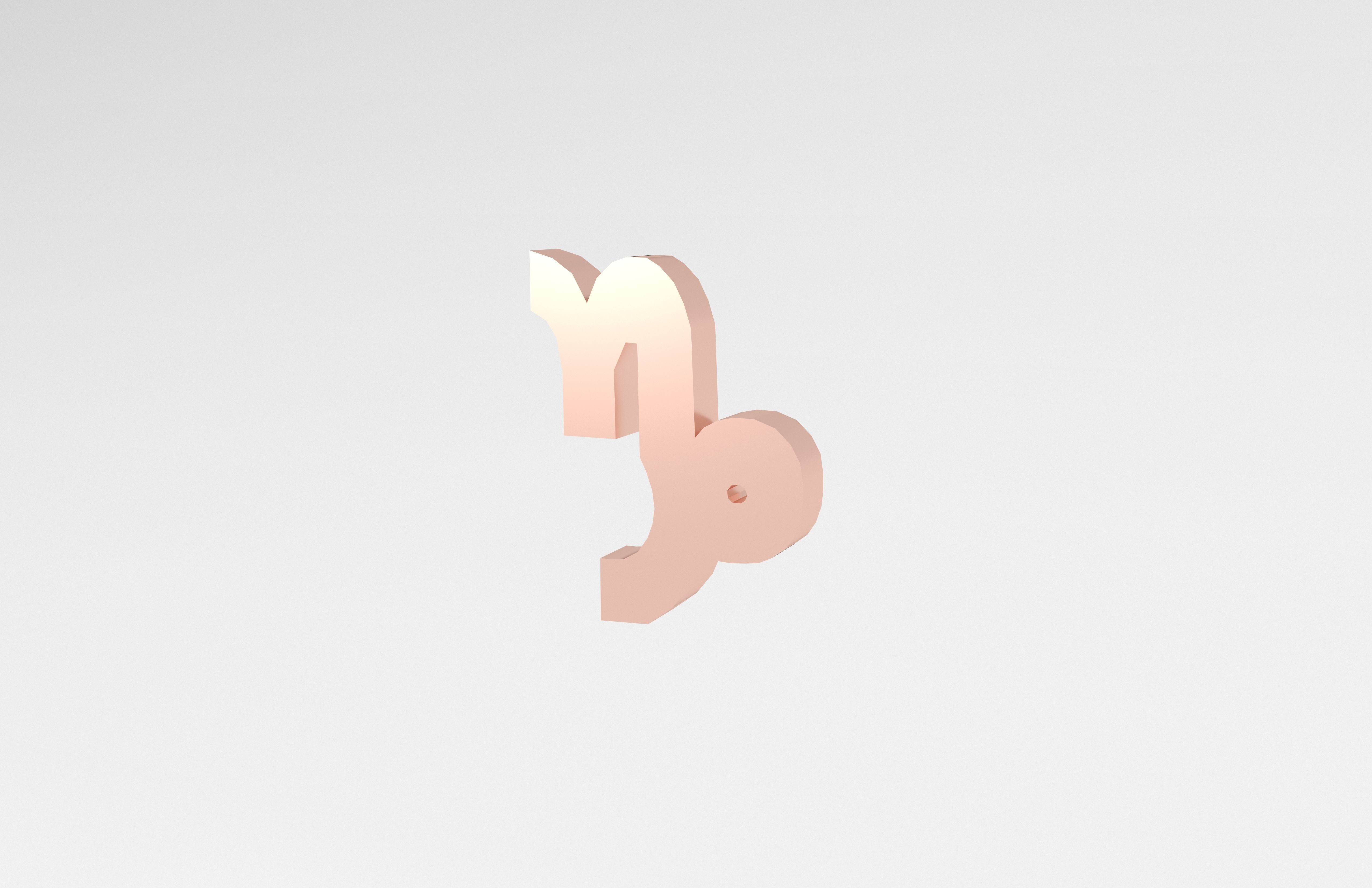 Capricorn v1 007 Low-poly 3D model_3