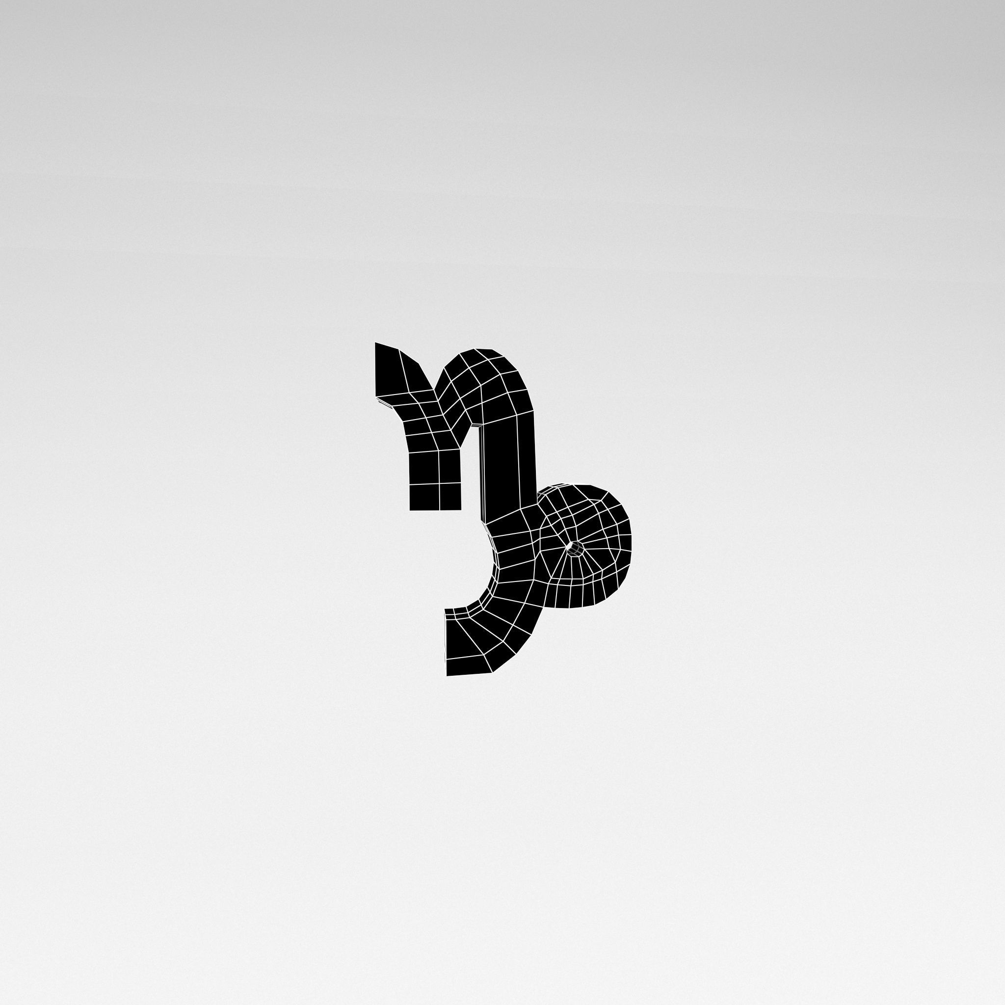 Capricorn v1 007 Low-poly 3D model_5