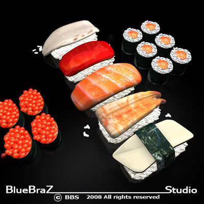 Sushi 01 3D model_2