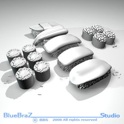 Sushi 01 3D model_5