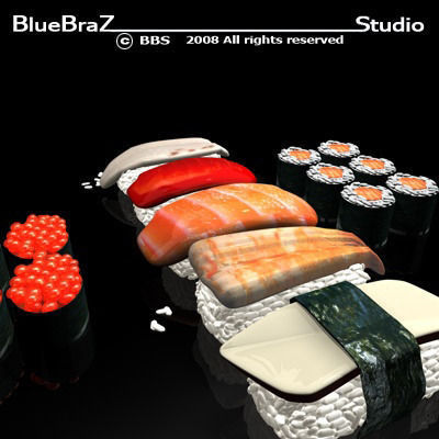 Sushi 01 3D model_1