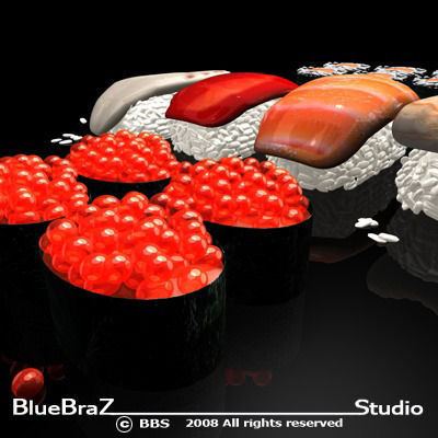 Sushi 01 3D model_4