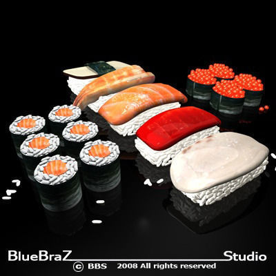 Sushi 01 3D model_3