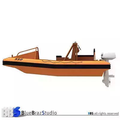 Rescue boat 01 3D model