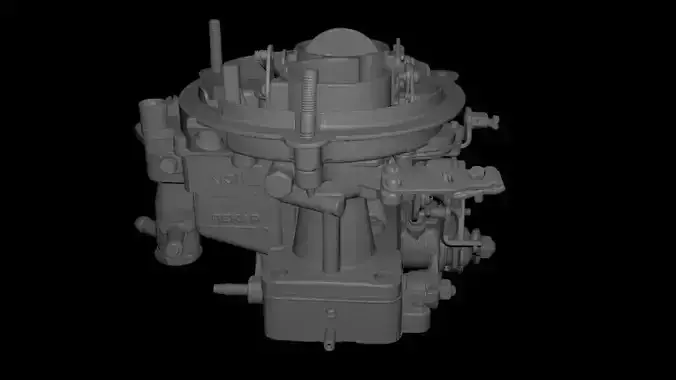 High poly carburetor 3D model