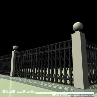 railing 01 Free 3D model_4