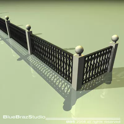 railing 01 Free 3D model_0
