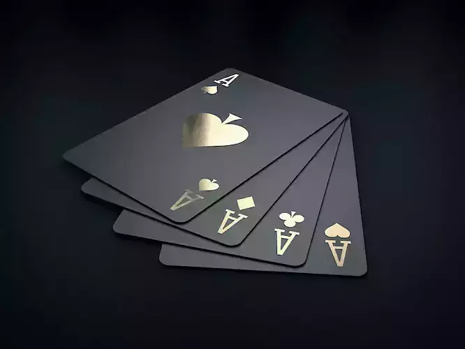 Black play card
