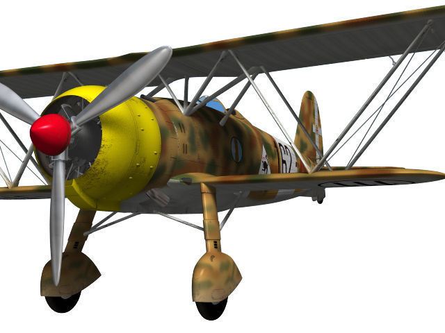 Fiat CR42 Falco 3D model_5