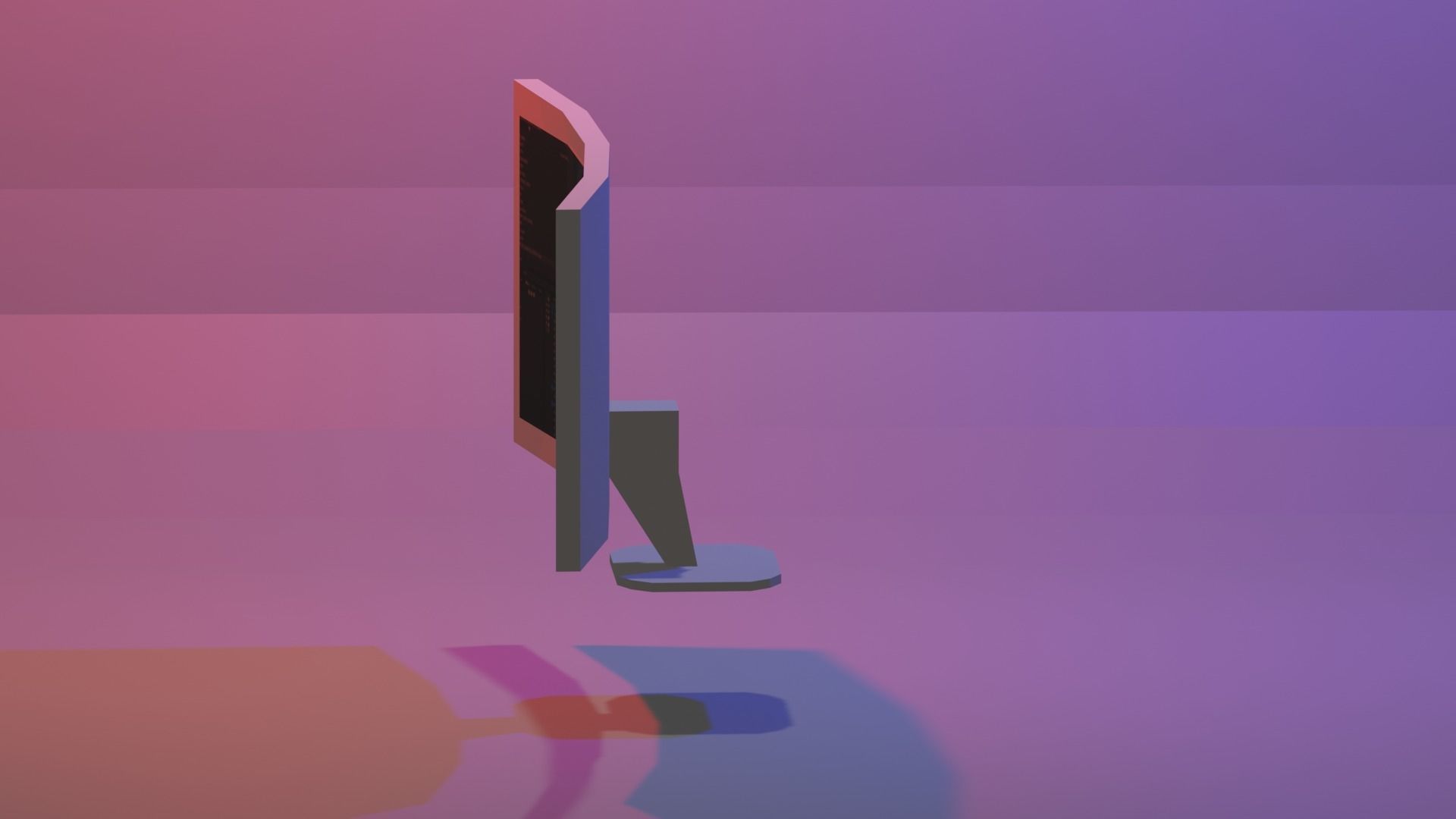 PC MONITOR Low-poly 3D model Low-poly 3D model 3D model_3