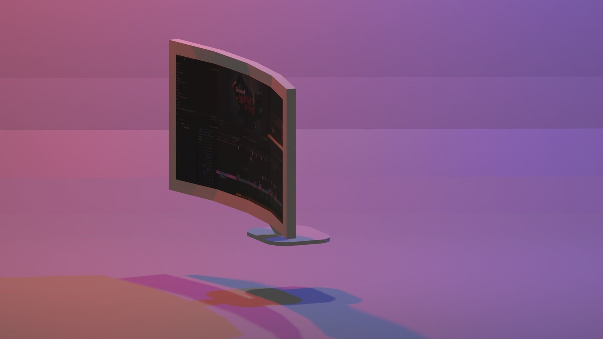 PC MONITOR Low-poly 3D model Low-poly 3D model 3D model_2