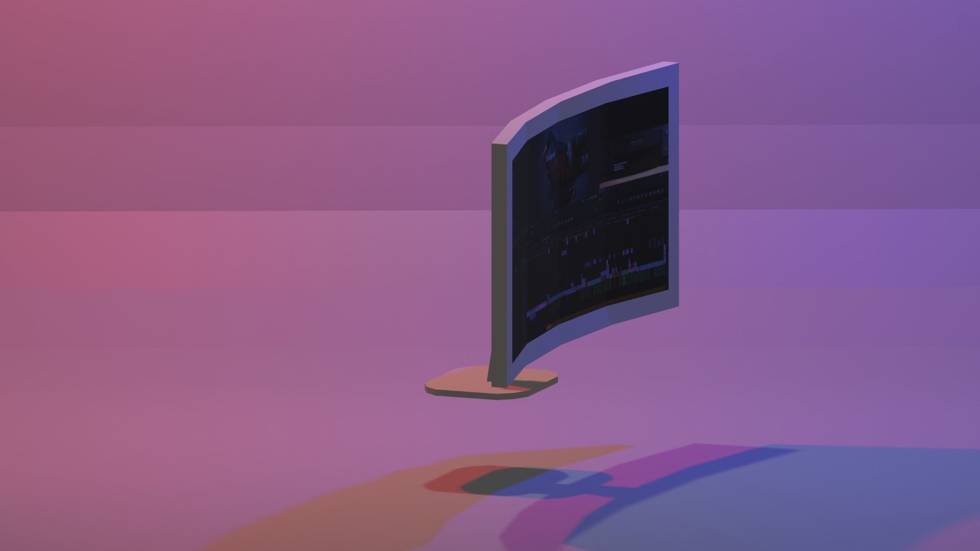 PC MONITOR Low-poly 3D model Low-poly 3D model 3D model_7