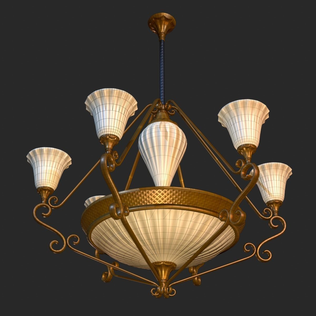 Vintage Light Pack PBR Game Ready Low-poly 3D model_4