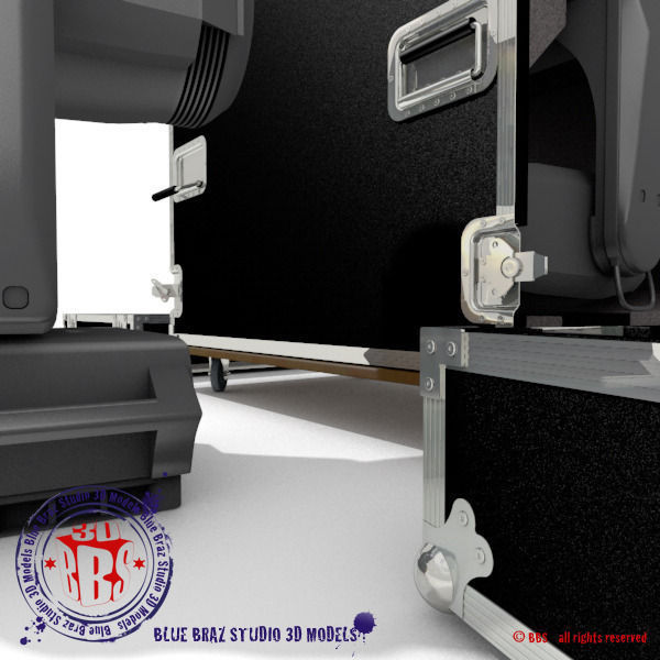 Flight case with Spot moving heads 3D model_9