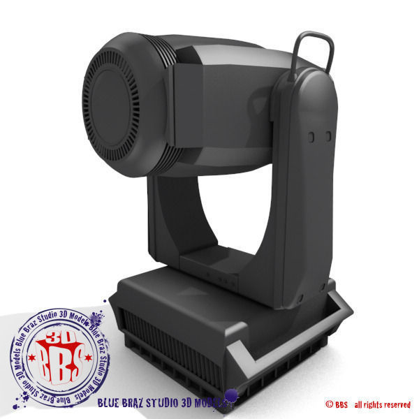 Flight case with Spot moving heads 3D model_10