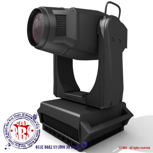 Flight case with Spot moving heads 3D model_8