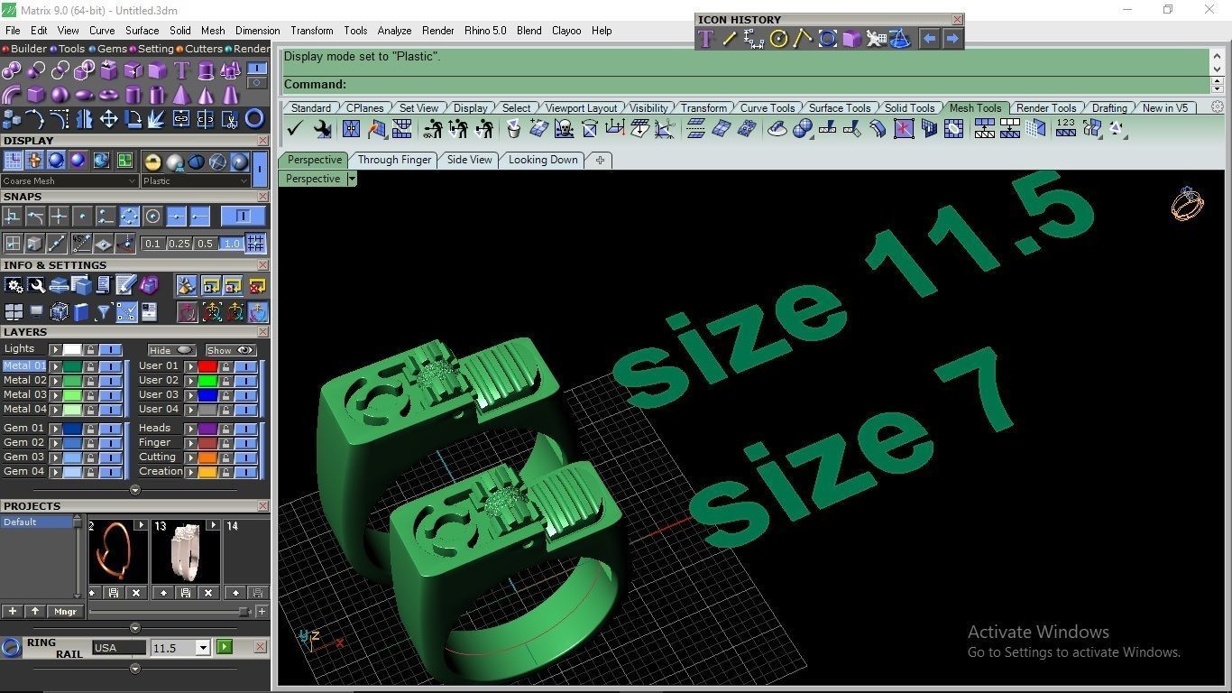 Lighter ring in jewellery 3D print model 3D print model_1