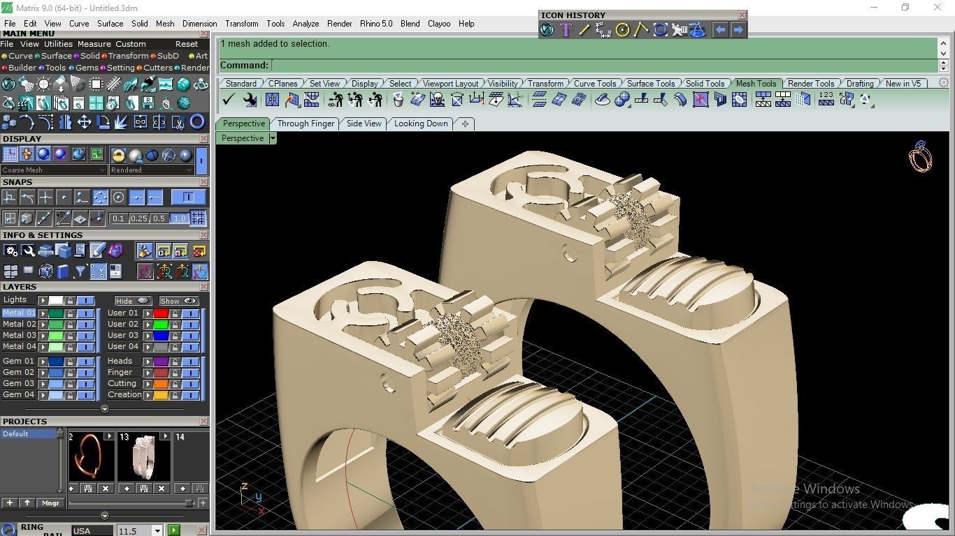 Lighter ring in jewellery 3D print model 3D print model_4