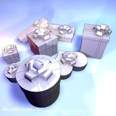 xmas gifts 3D model_0