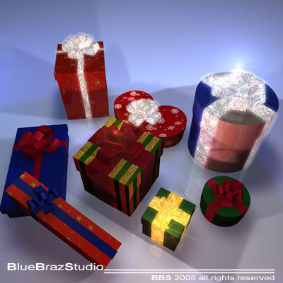 xmas gifts 3D model_4