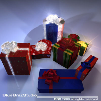 xmas gifts 3D model_5