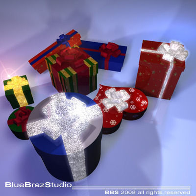 xmas gifts 3D model_1