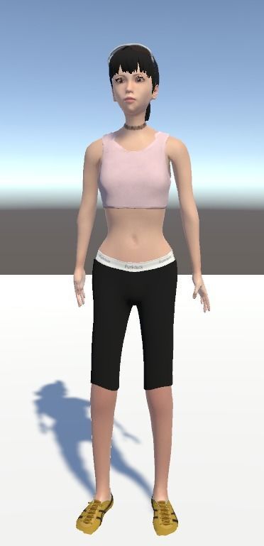 Unity Humanoid Model Female 018 Free 3D model_1