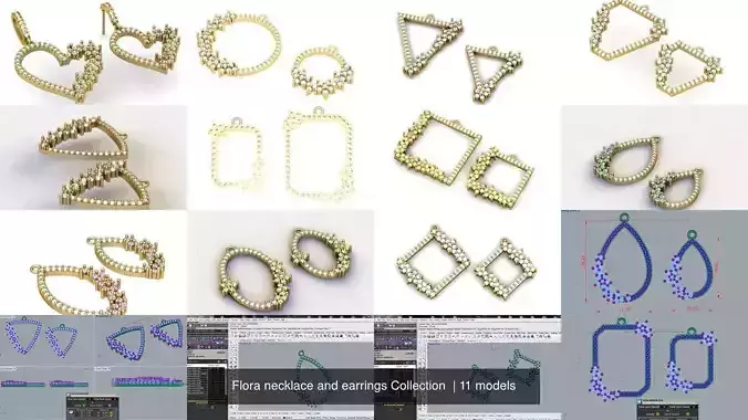 Flora necklace and earrings Collection 