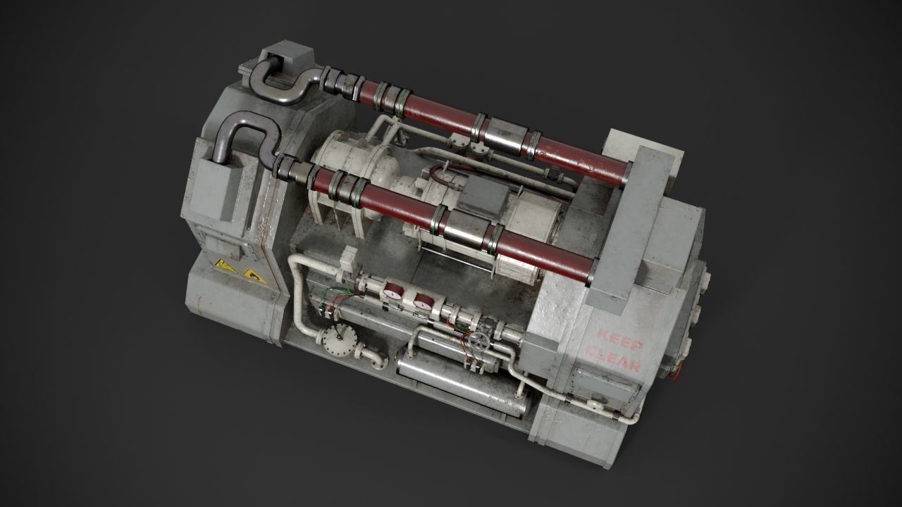 Machinery device 3D model_7