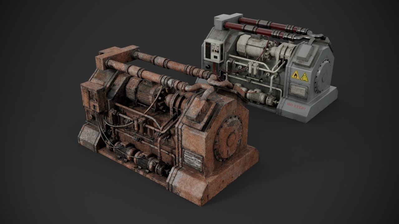 Machinery device 3D model_2