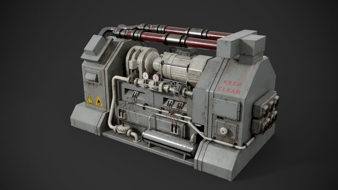 Machinery device 3D model_6