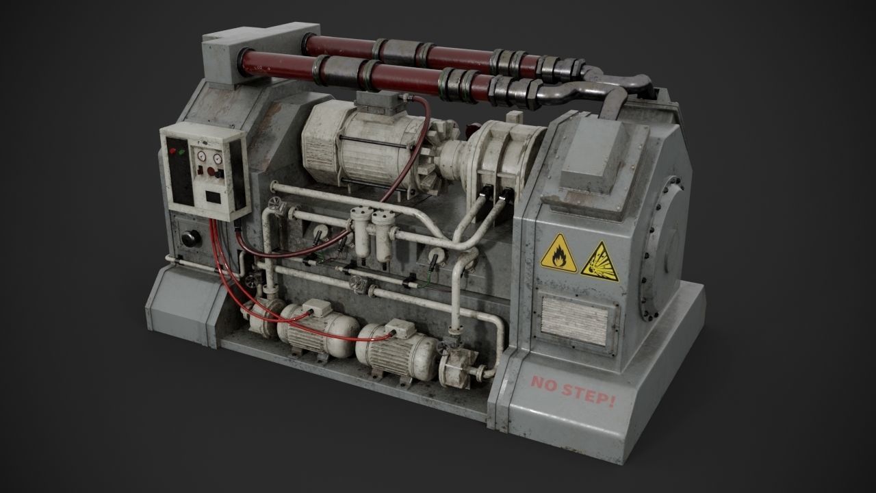 Machinery device 3D model_3
