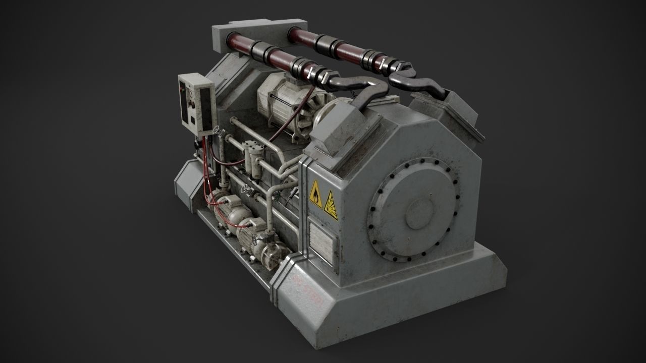 Machinery device 3D model_4