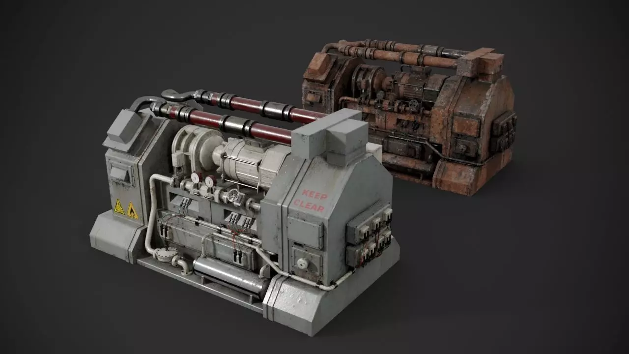 Machinery device 3D model_0