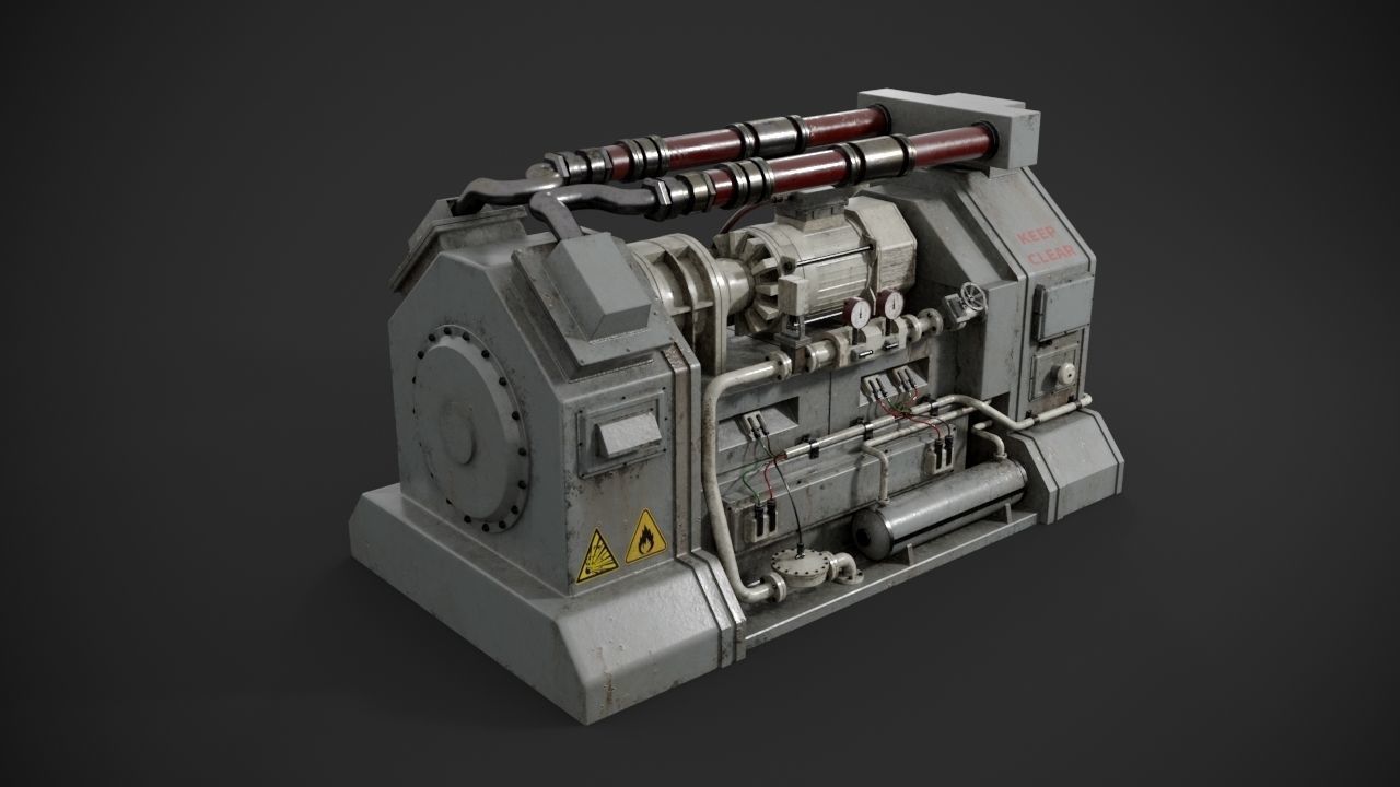 Machinery device 3D model_5