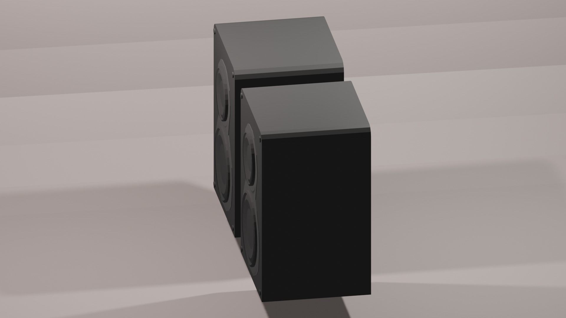 Audio Speaker Low-poly 3D model Low-poly 3D model_8