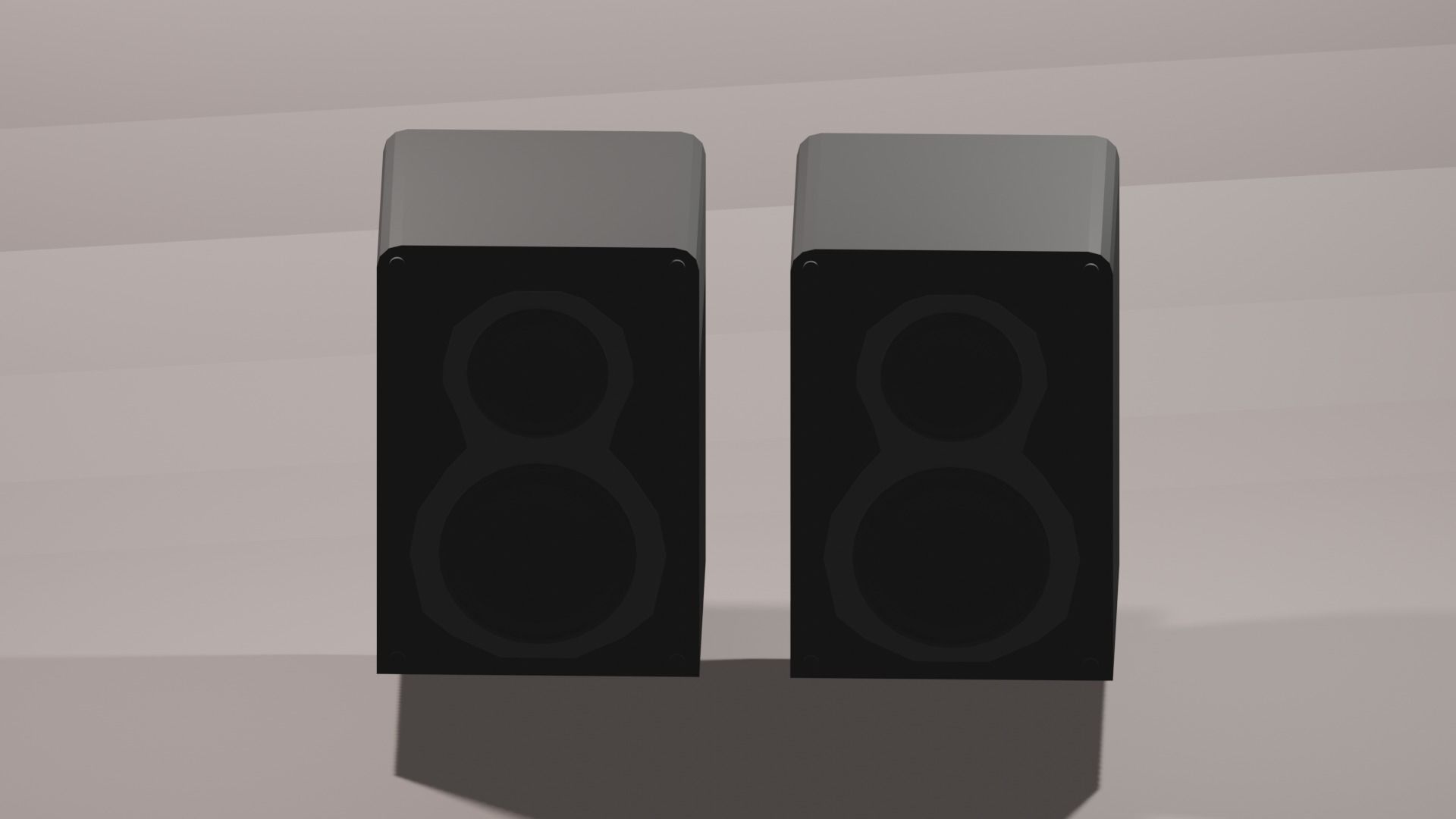 Audio Speaker Low-poly 3D model Low-poly 3D model_6