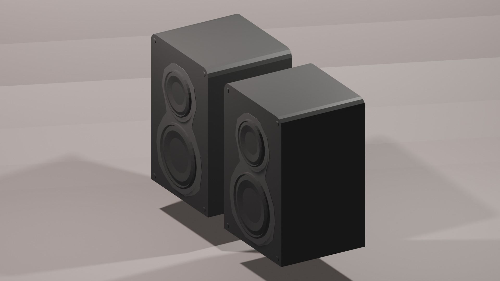Audio Speaker Low-poly 3D model Low-poly 3D model_7