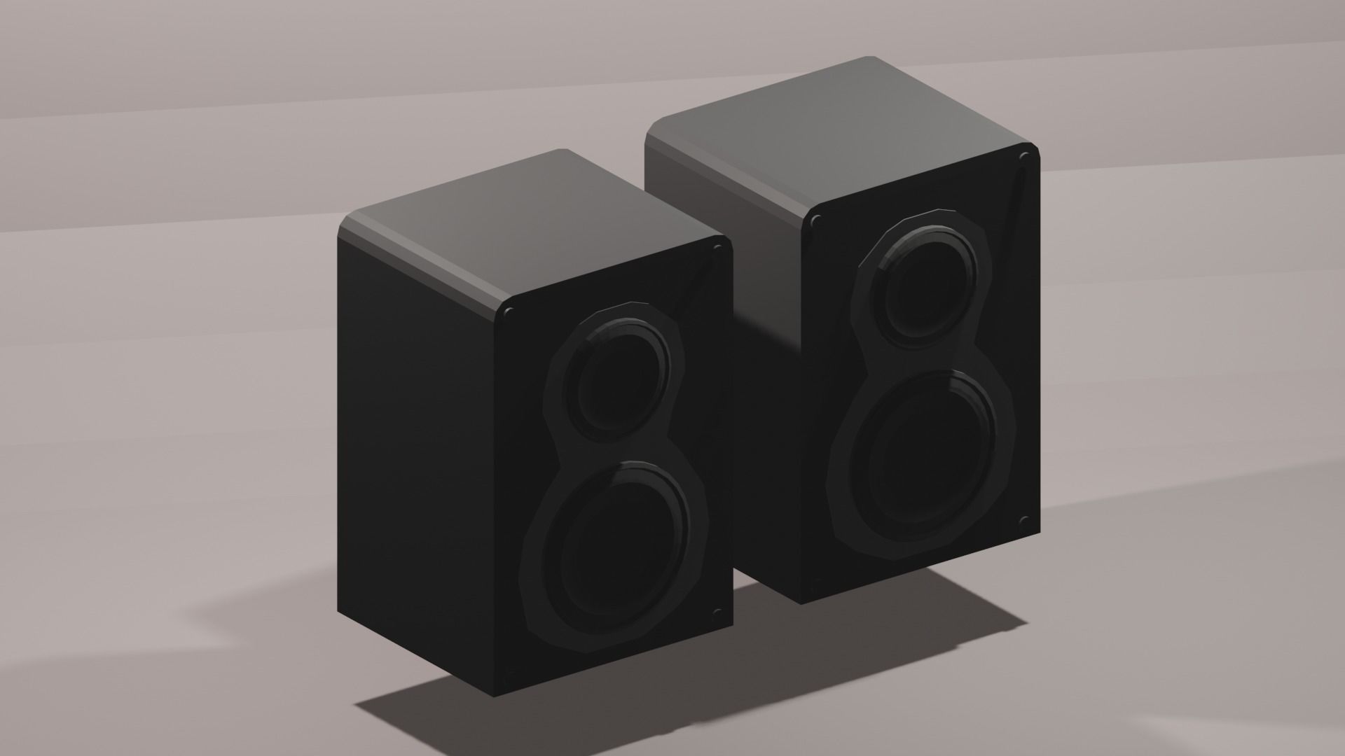 Audio Speaker Low-poly 3D model Low-poly 3D model_5