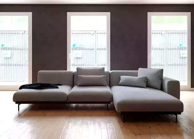 sofa - scandinavian style - photorealist - Muuto