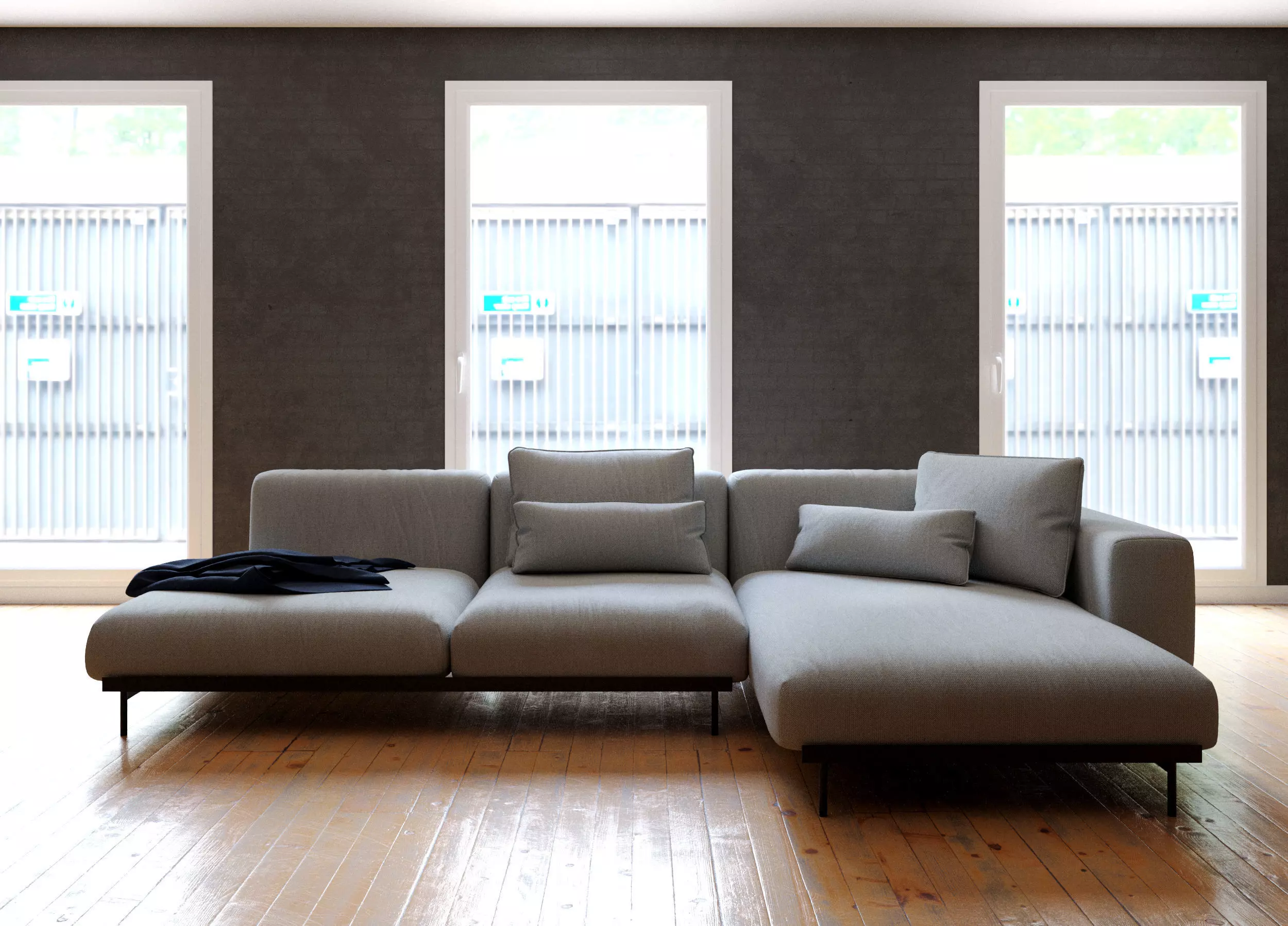 sofa - scandinavian style - photorealist - Muuto 3D model_0