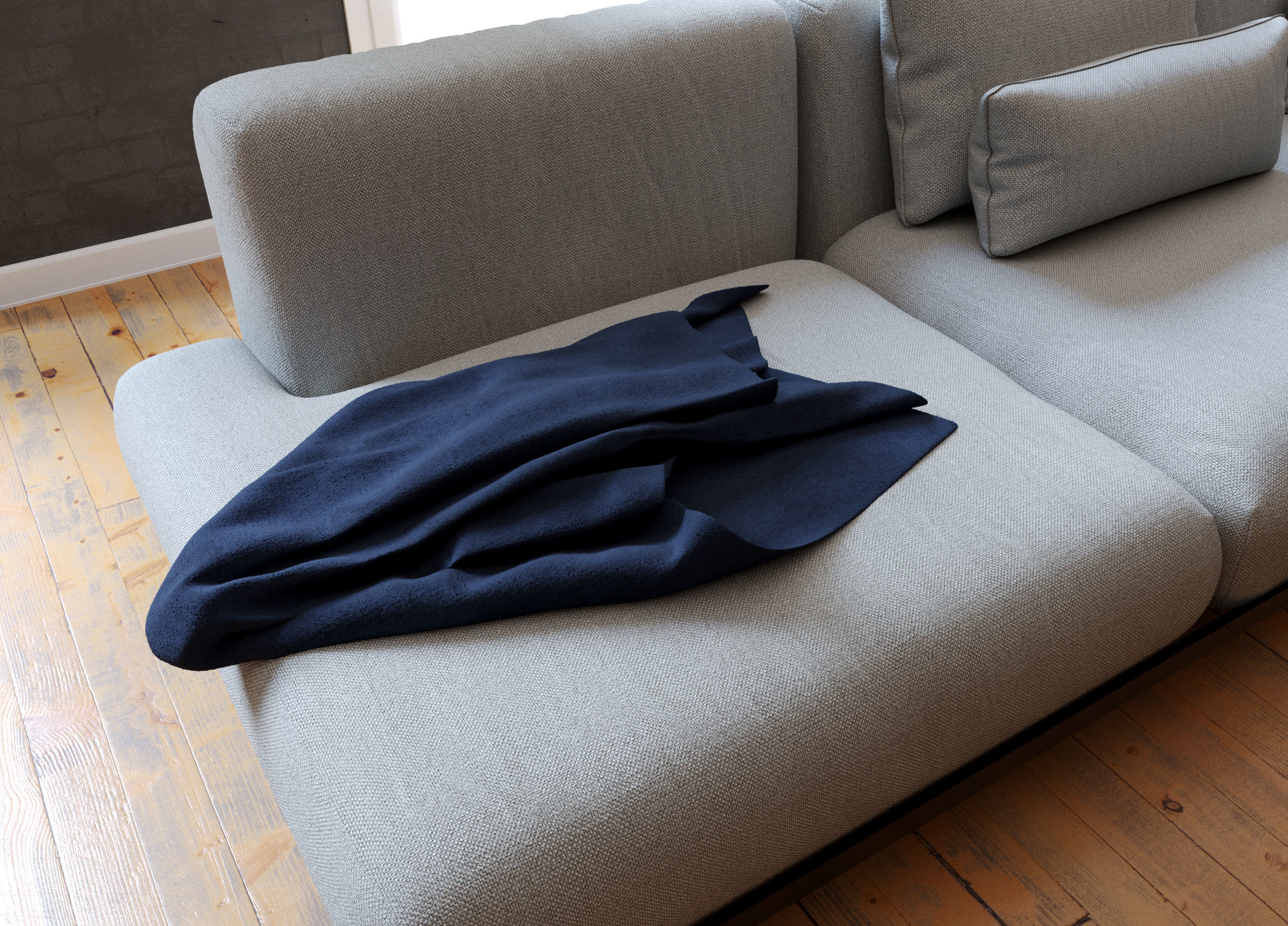 sofa - scandinavian style - photorealist - Muuto 3D model_1
