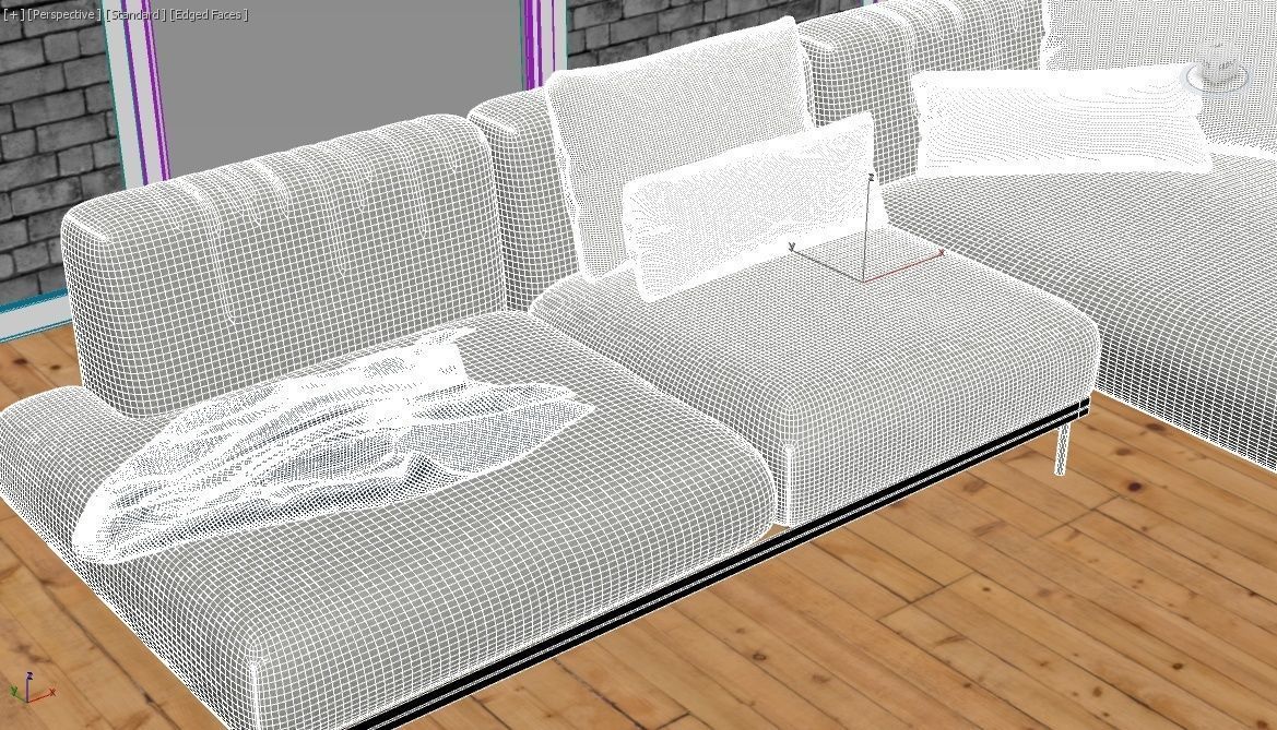sofa - scandinavian style - photorealist - Muuto 3D model_3