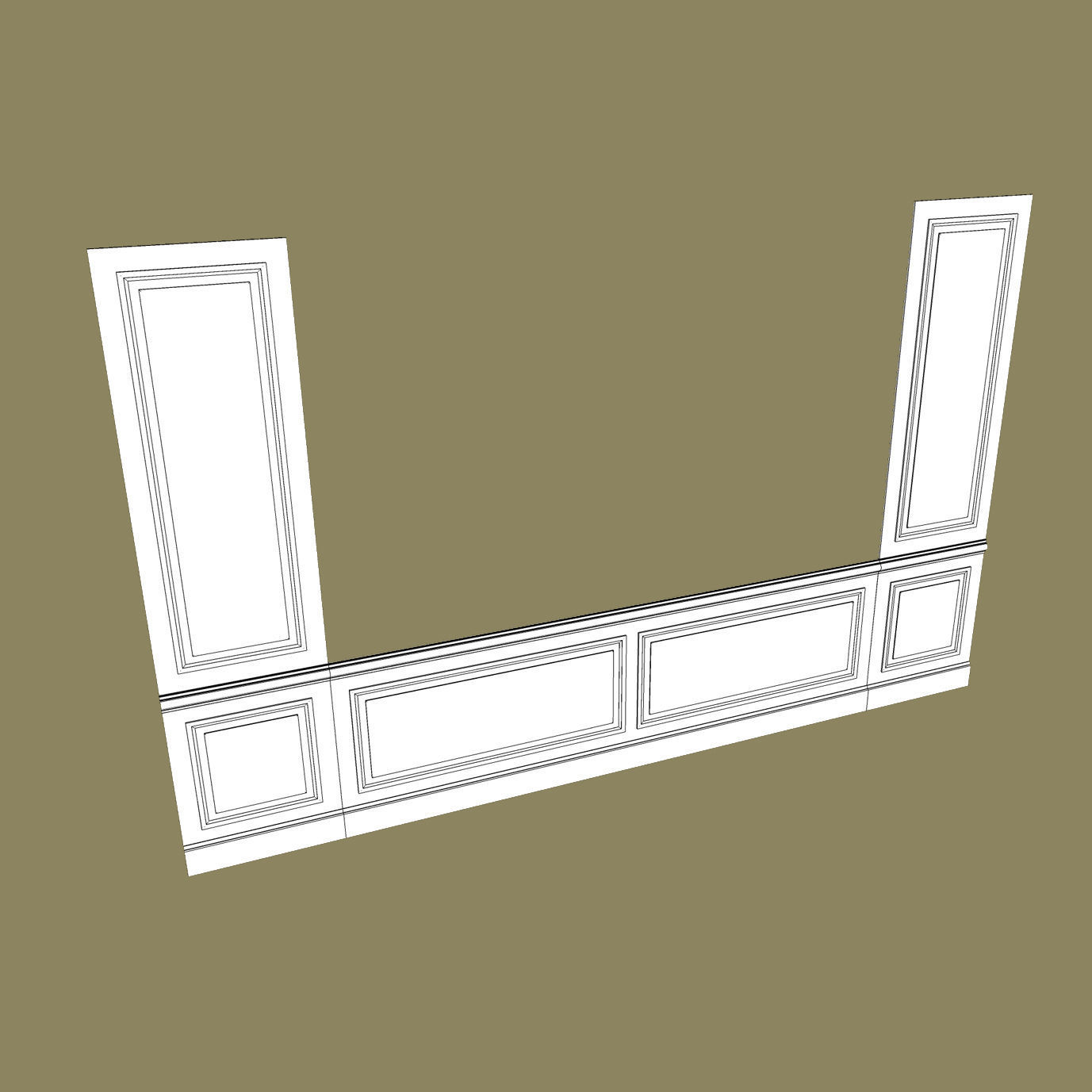 wall panel 3D model_3