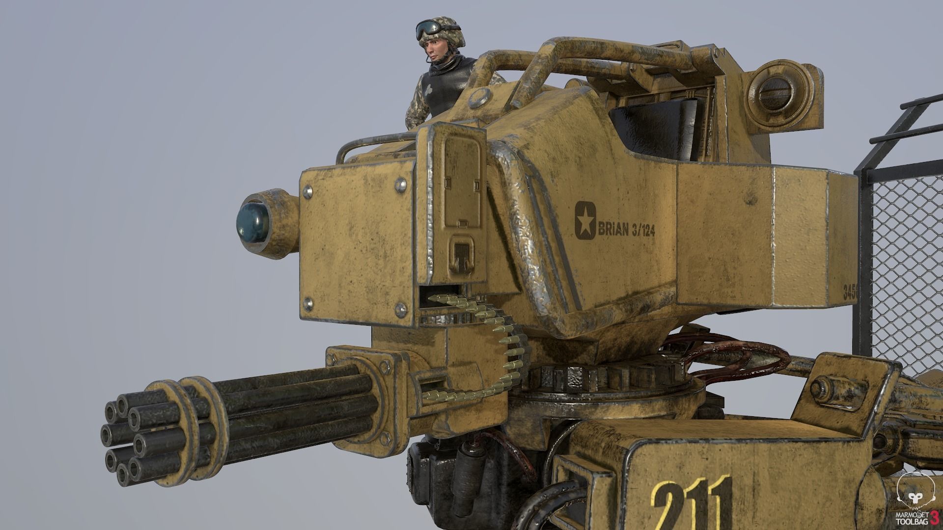 Mech Station Low-poly 3D model_5