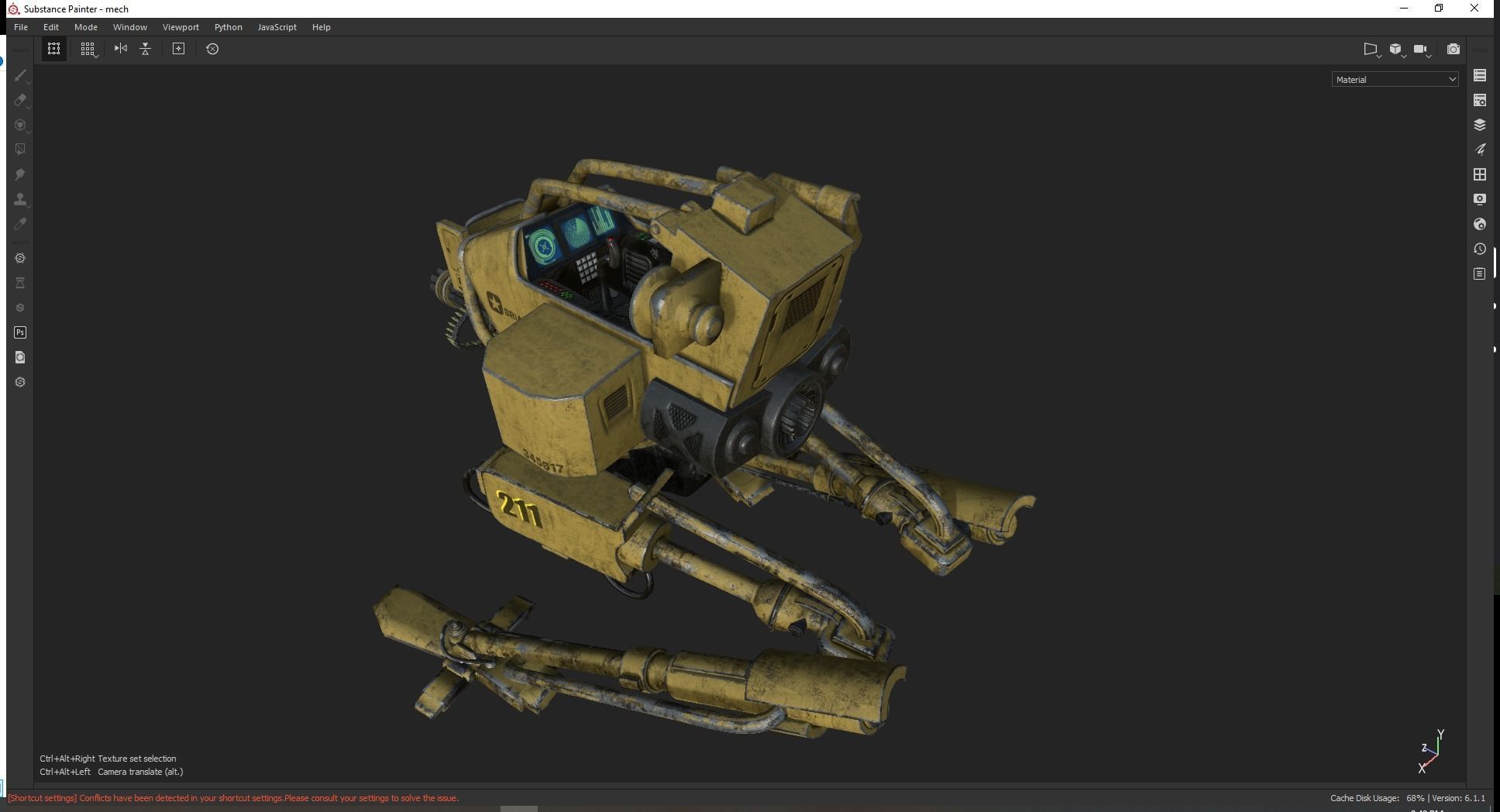 Mech Station Low-poly 3D model_11