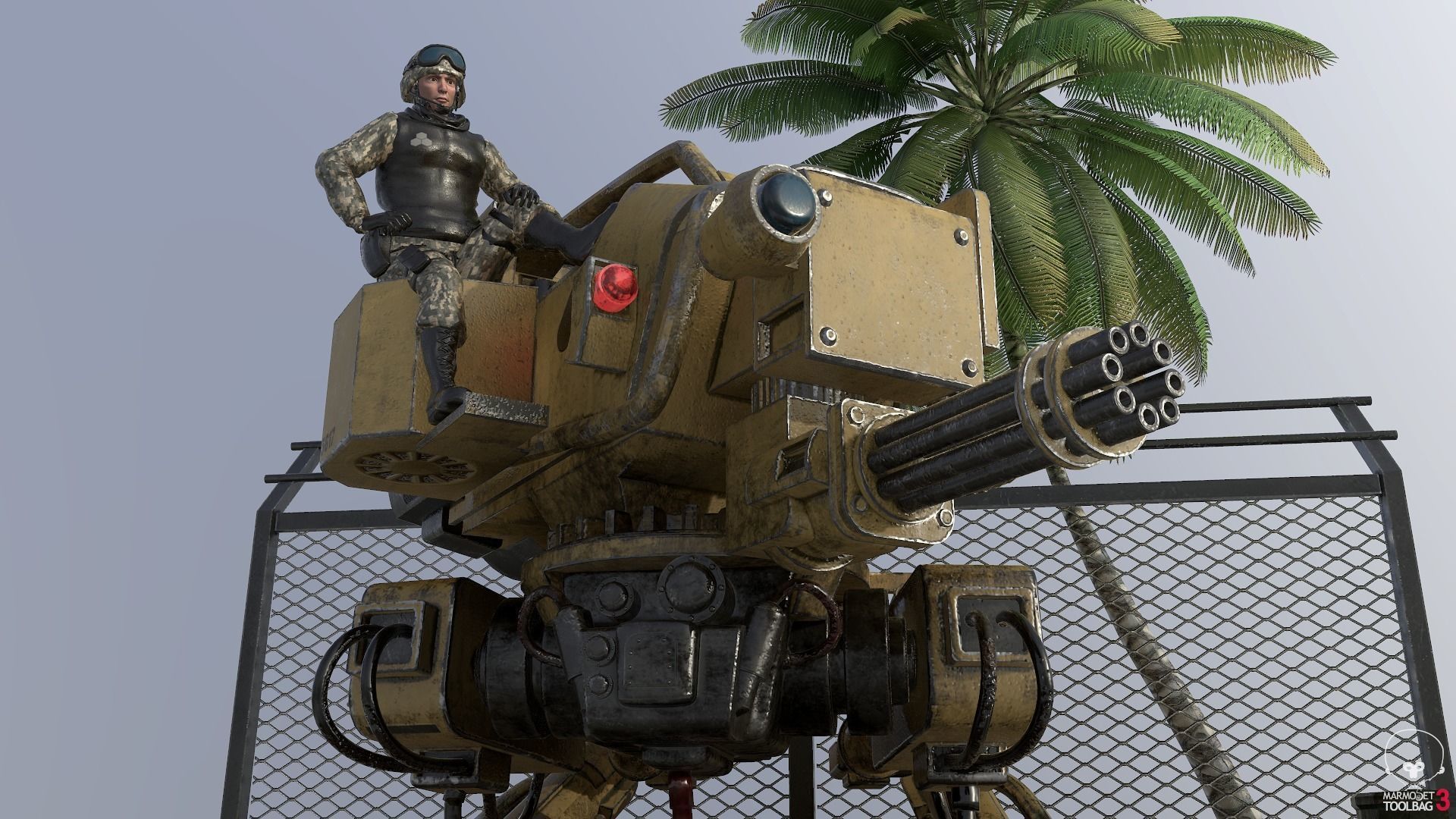 Mech Station Low-poly 3D model_6