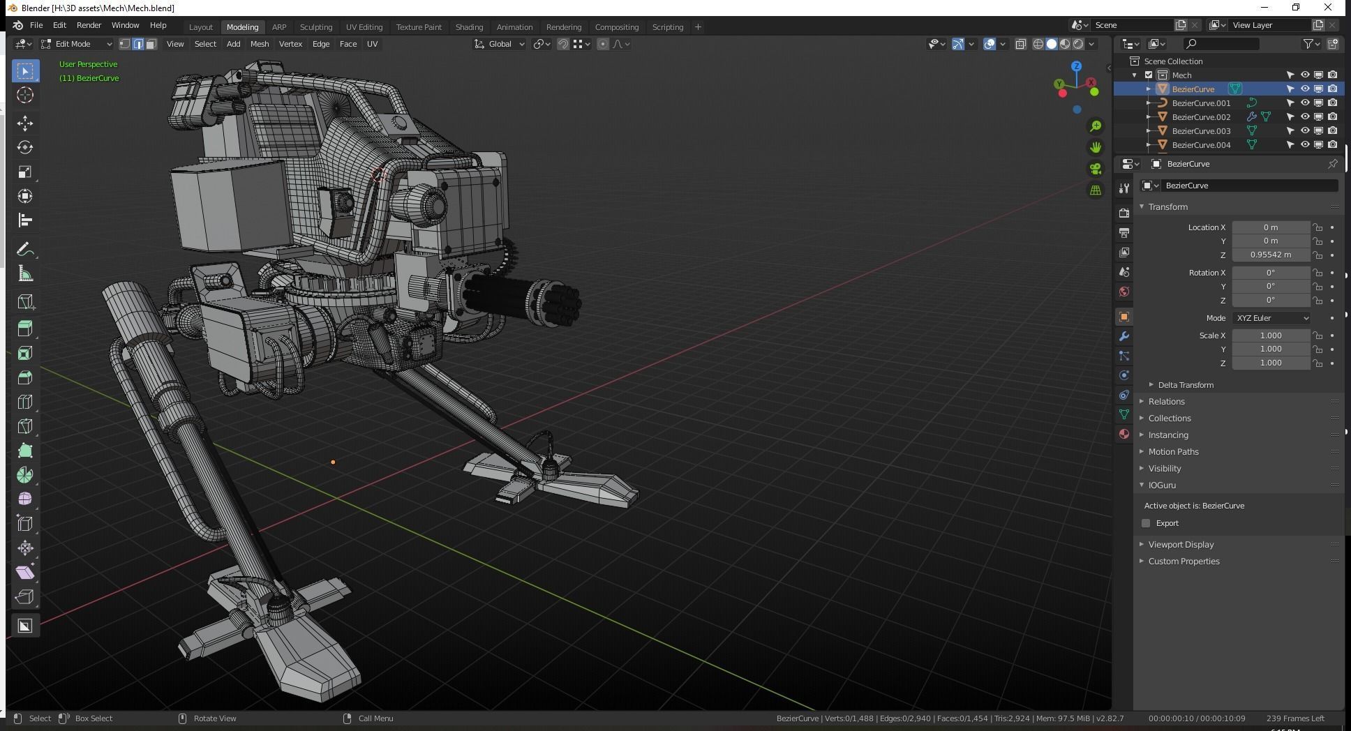 Mech Station Low-poly 3D model_12