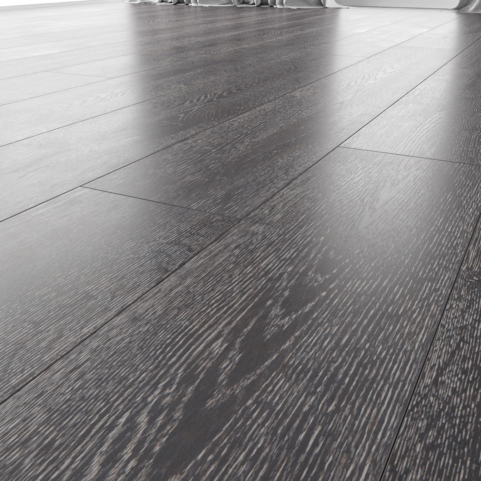Wood floor Oak Cosmo Brushed 3D model_2
